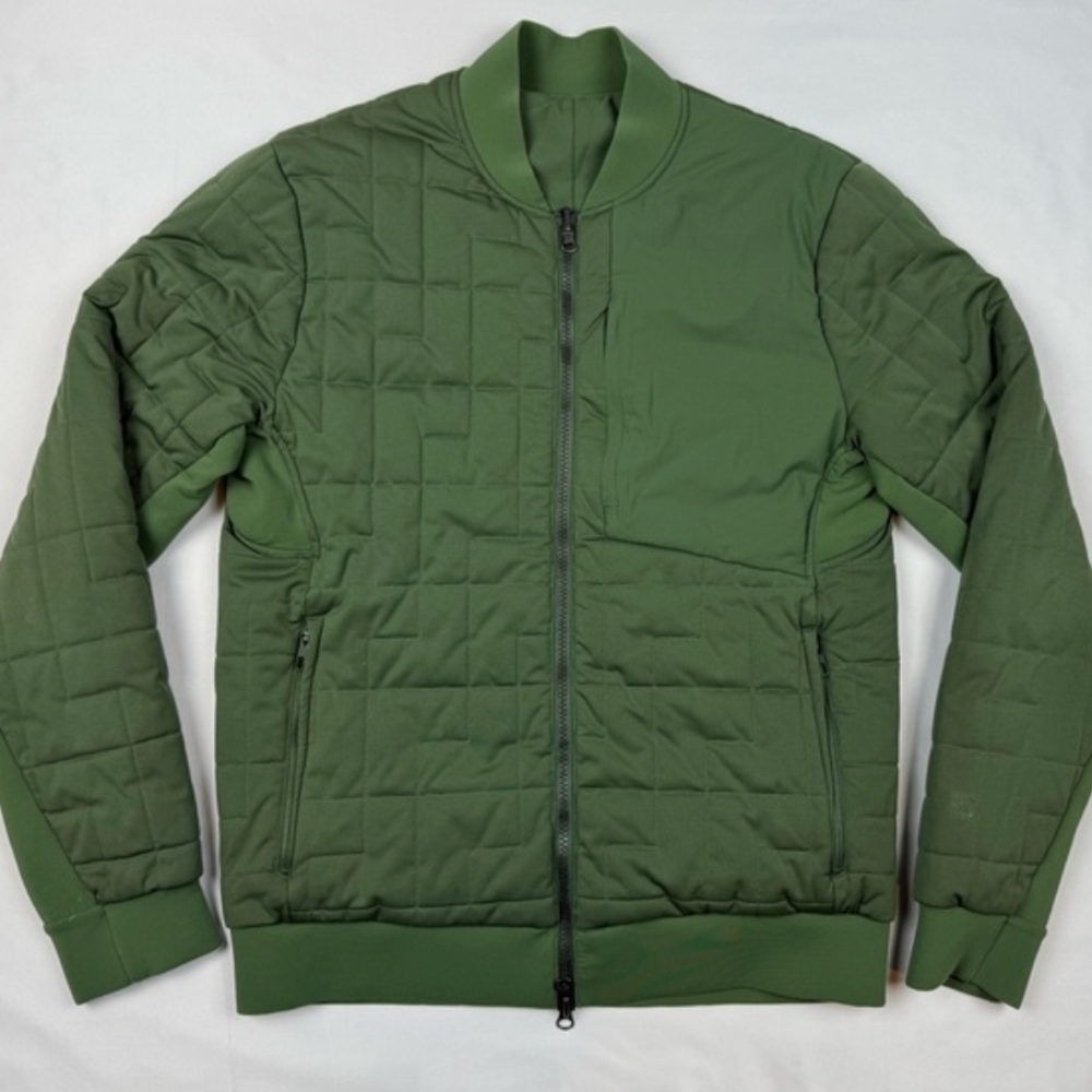 Men's S - Lululemon Rival Side Bomber Jacket - Green Quilted Jacket
